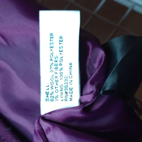 Women's Liz Claiborne Wool Button Jacket - Picture 8 of 8